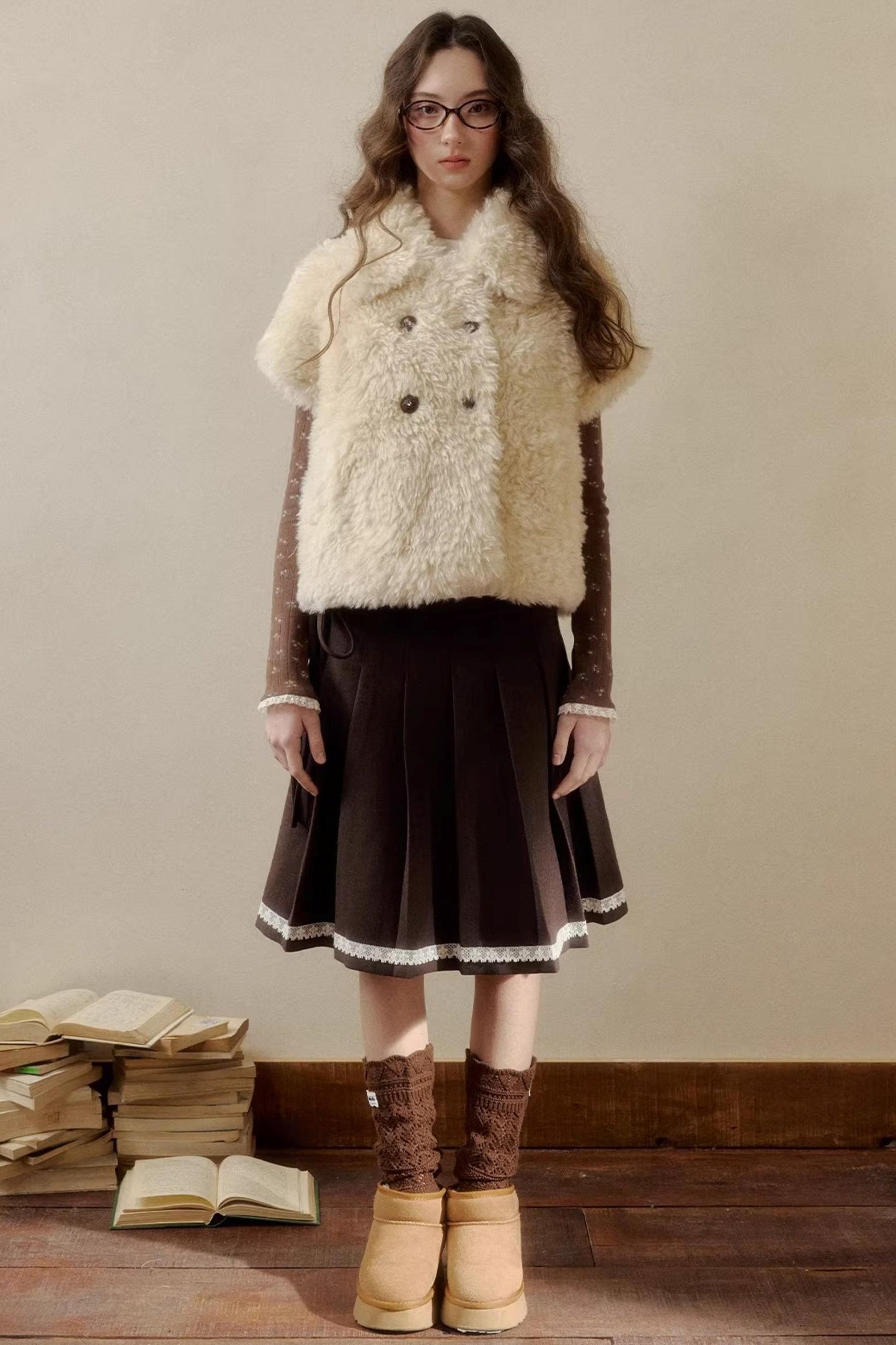 Baby Doll Collar Fur Jacket
