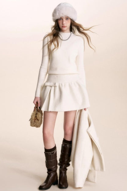 Romantic French Wool Jacket Suit Set-Up