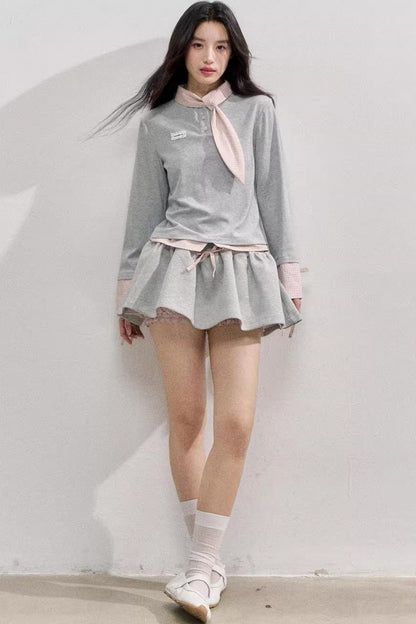 Comfort Sweatshirt Skirt Set-Up