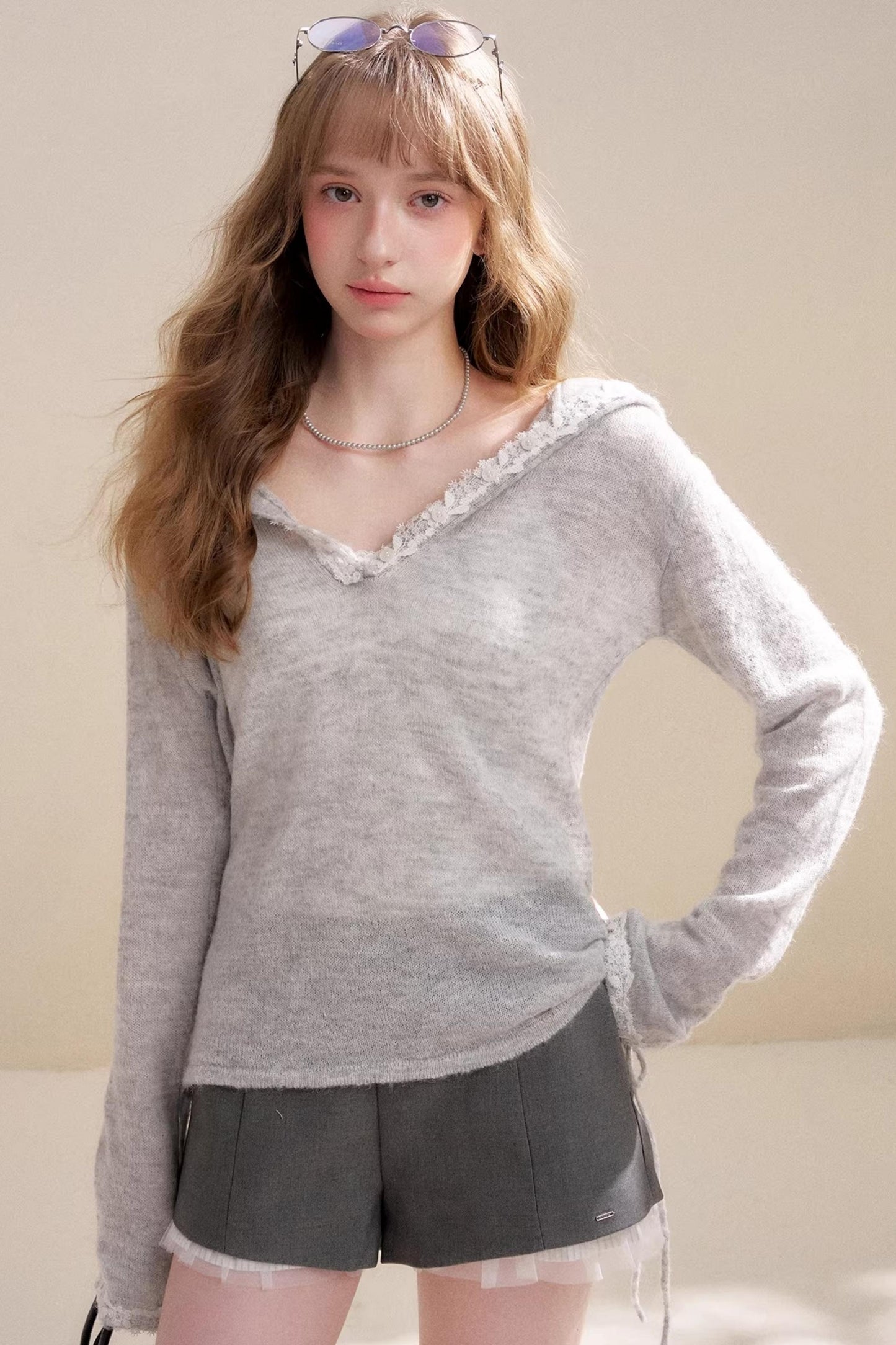 Misty Morning Alpaca Hooded Sweater