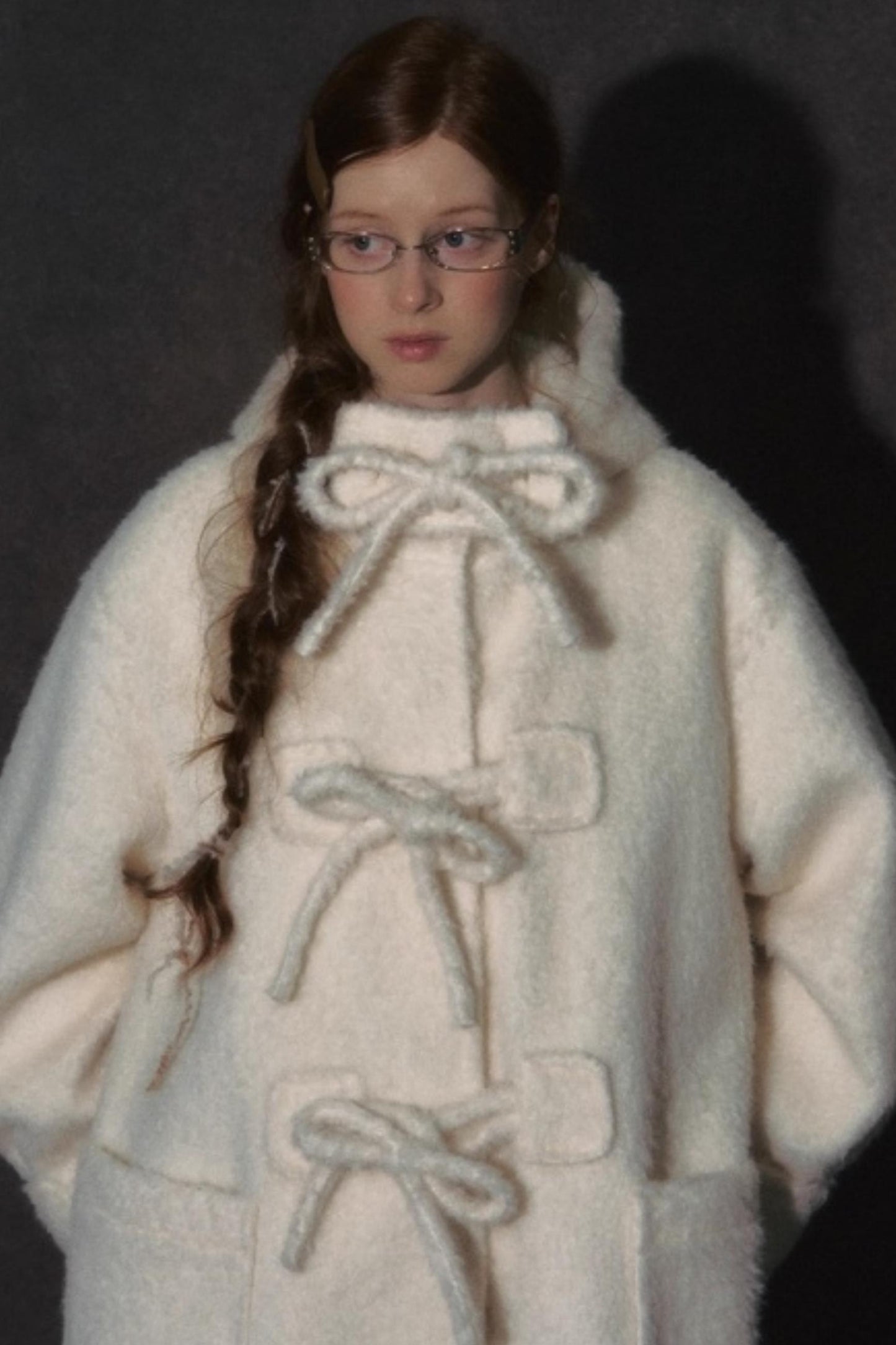 College Hooded Thick Woolen Jacket