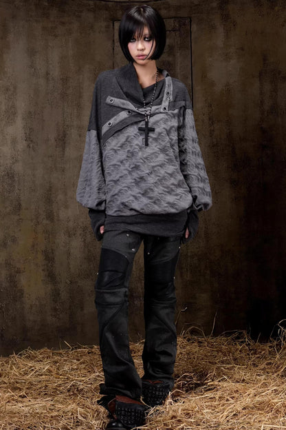 Stacked Collar Knit Top