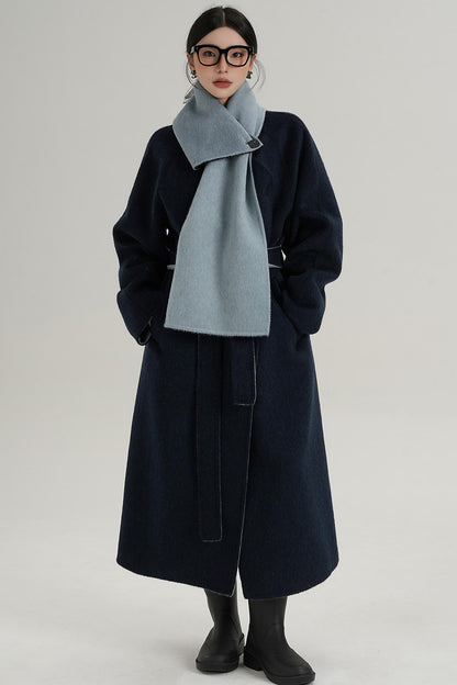 Reversible Long Wool Coat