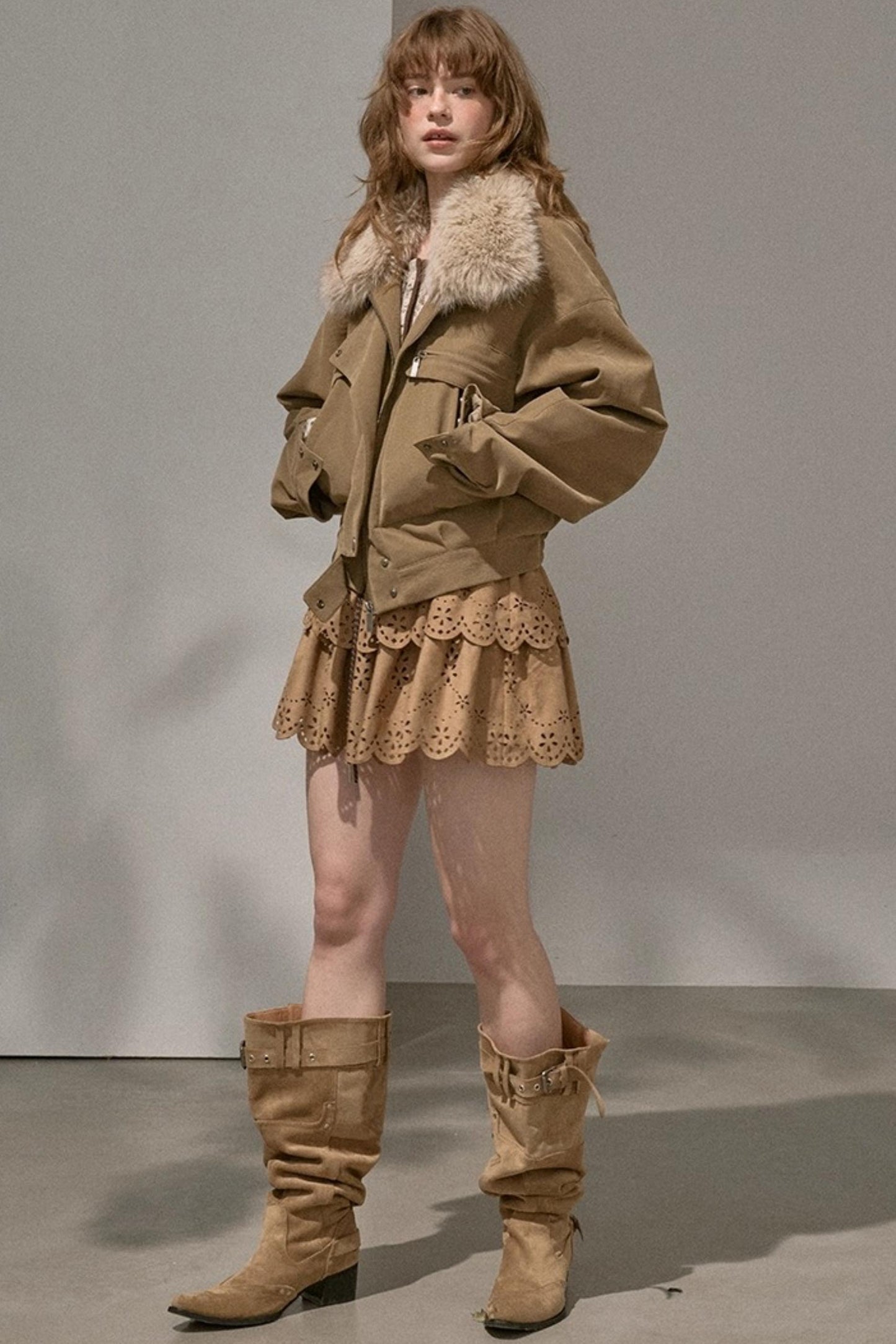 Cascading Vintage Short Skirt