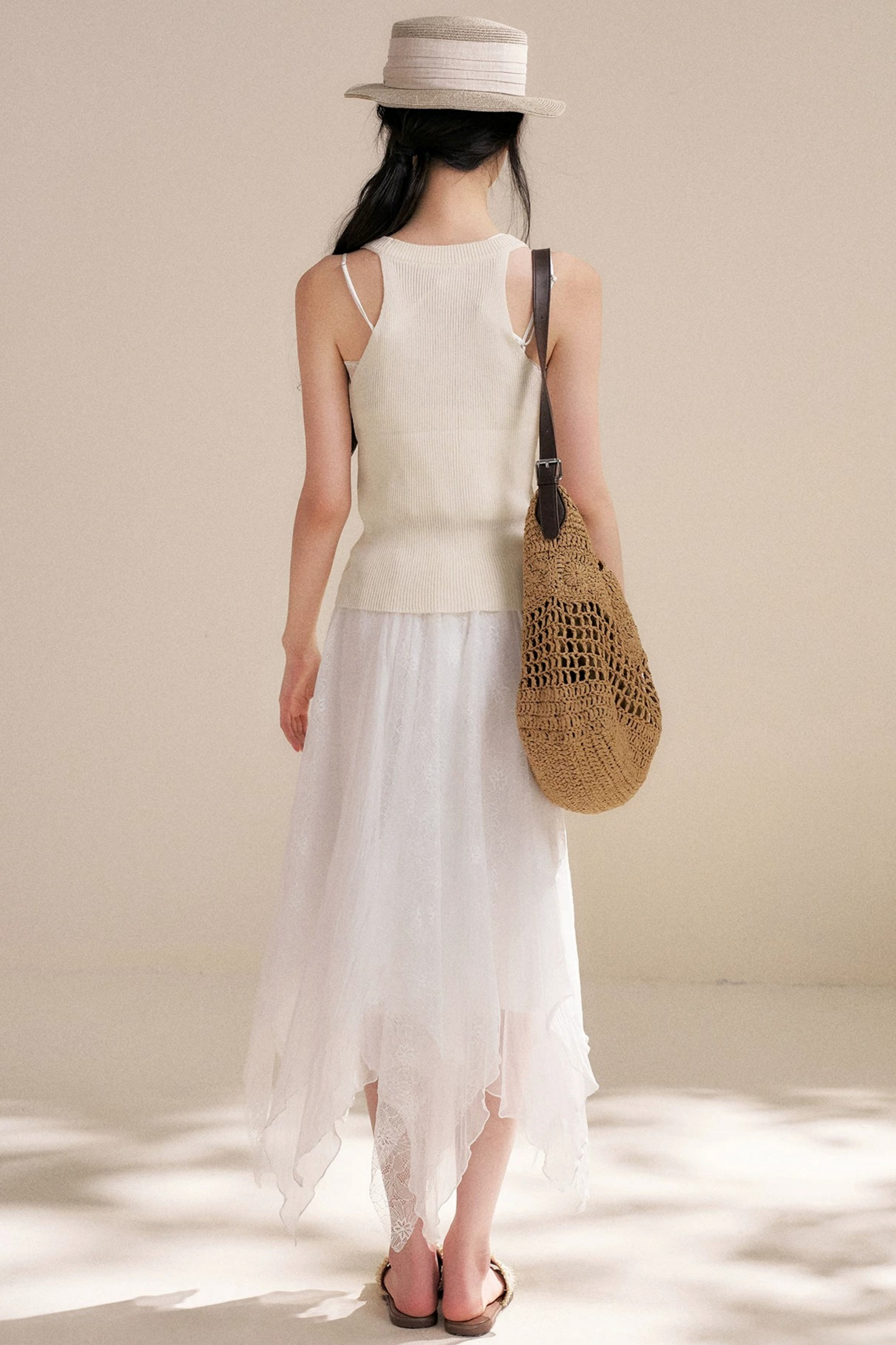 Romantic Asymmetrical Lace Skirt