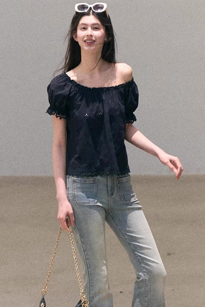 Pure Cotton Embroidered Doll Top