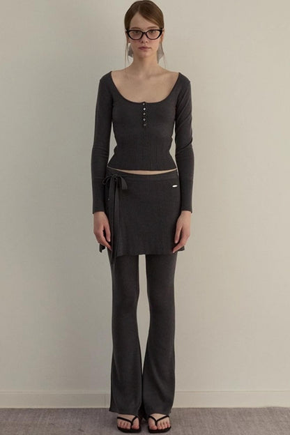 Dreamy Slim Trio Sweater Pants Set-Up