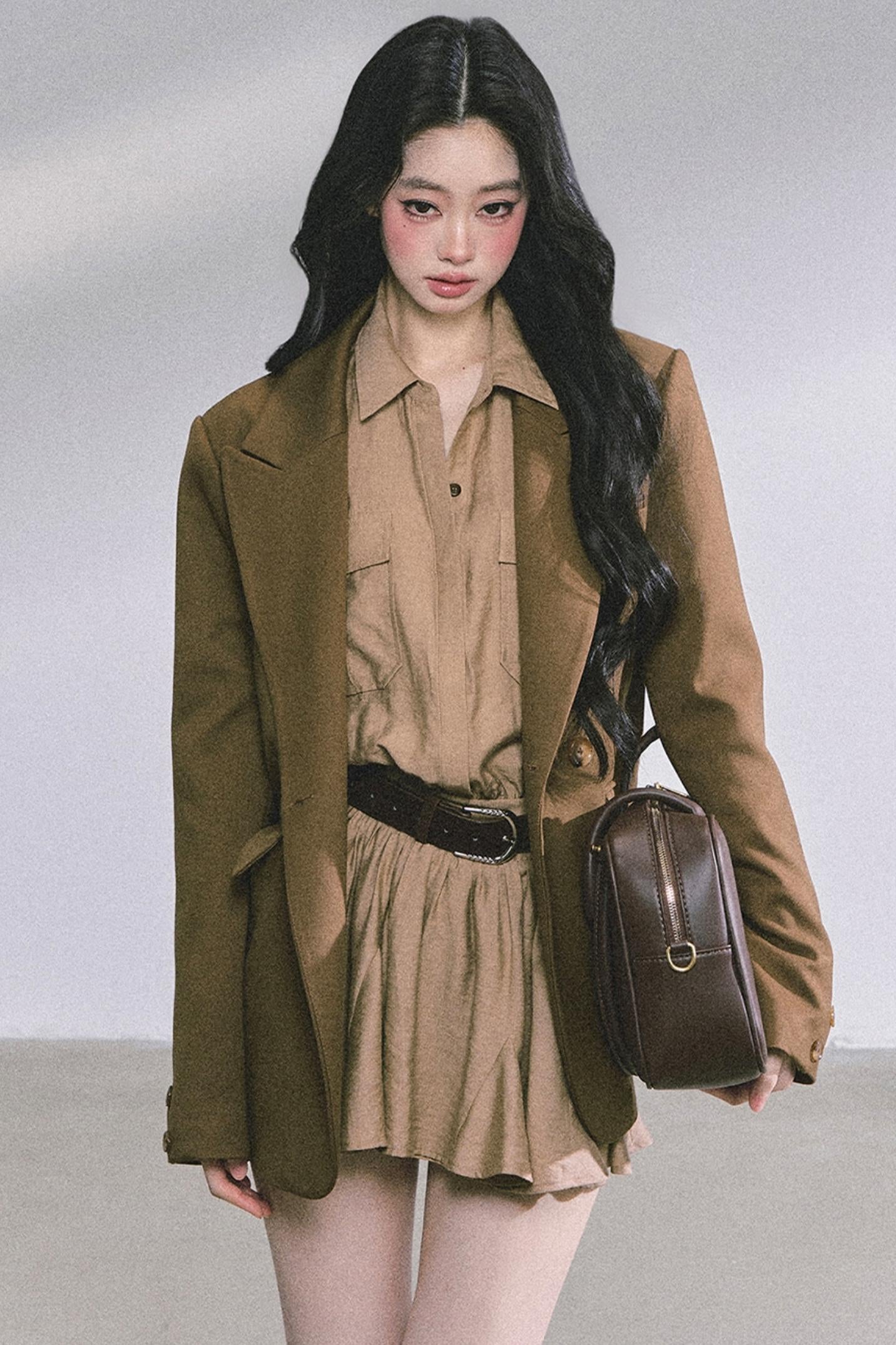 High Wisdom Cargo Dress & Shawl Set