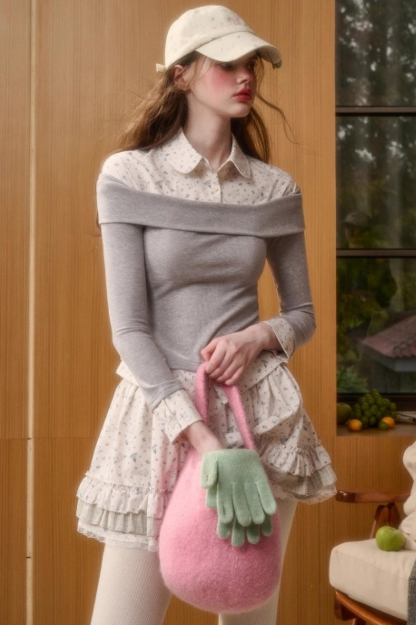 Milky Way Print Top and Skirt Set-Up