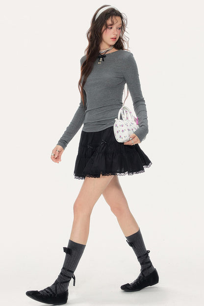 Sweet Spicy Cut-Out Long-Sleeved Shirt