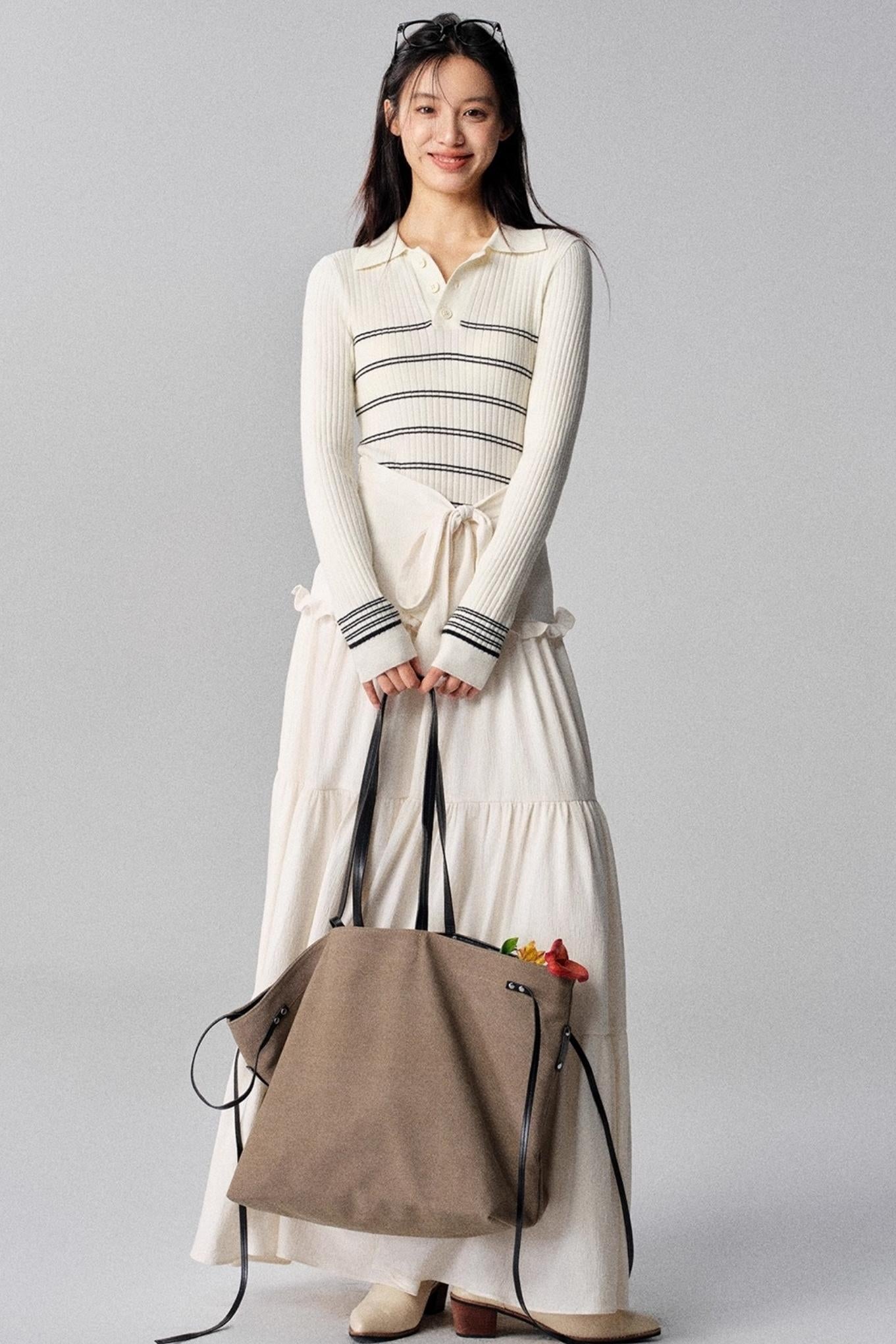 Mountains Melody White Skirt