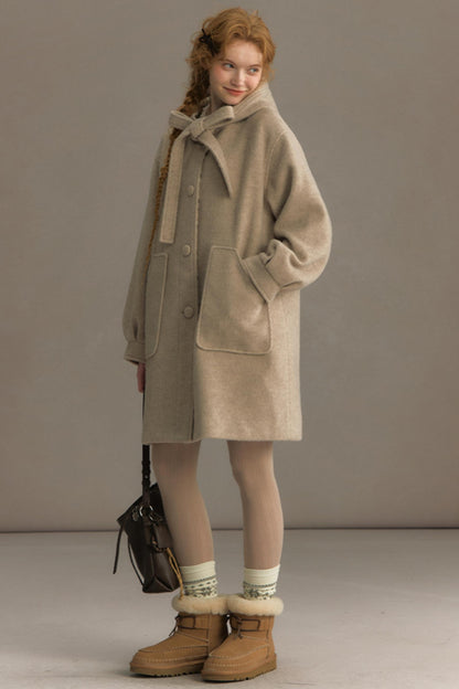 Snow Night Hooded Woolen Jacket