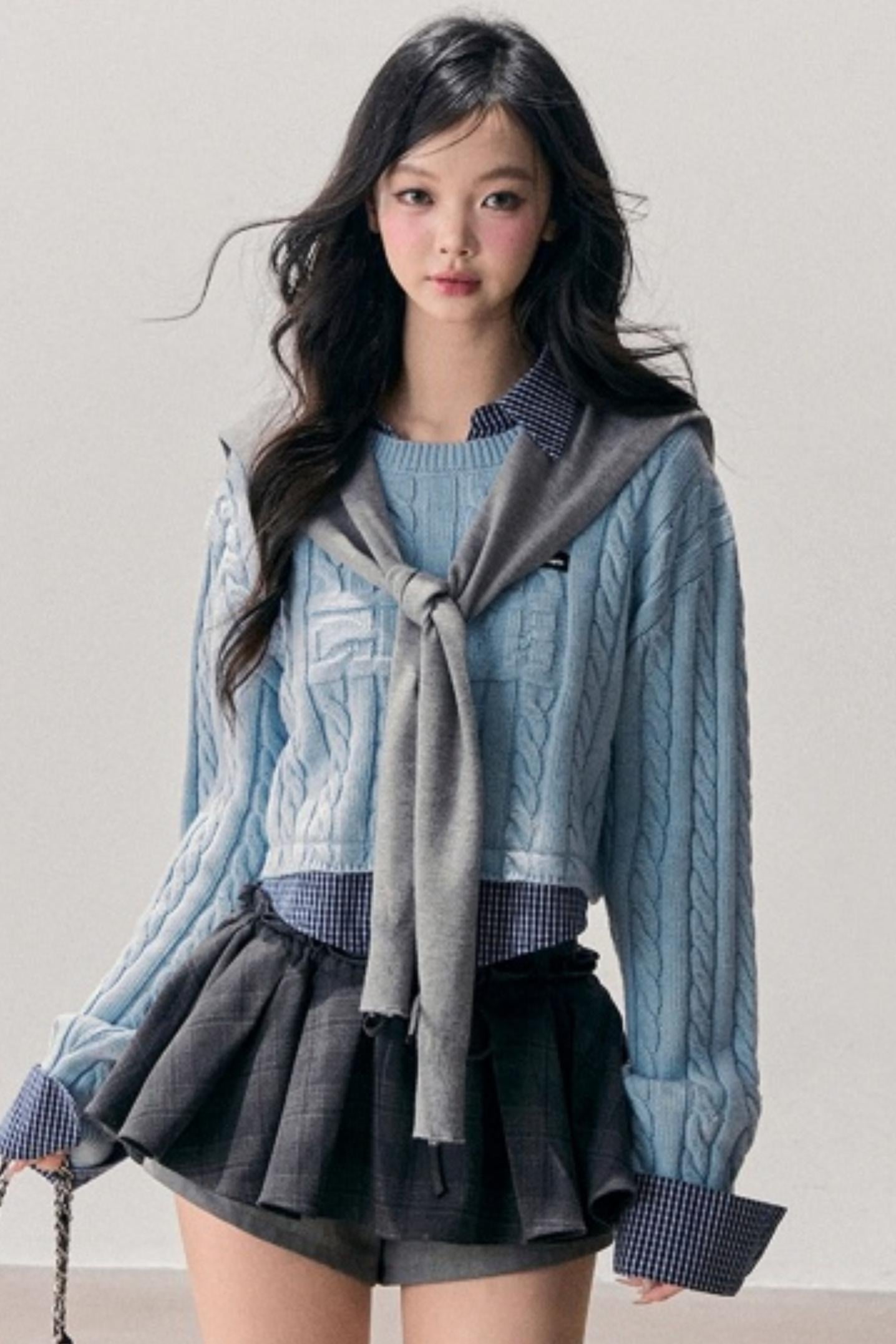 Hanging Blue Wool Sweater