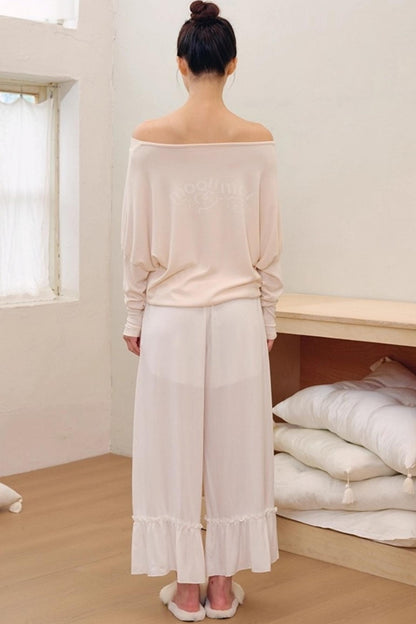 Puff Sleeves Cotton Long-Sleeved T-Shirt