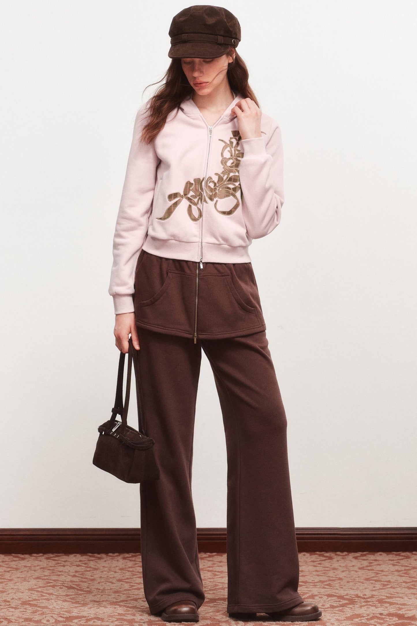 Rose Zipper Short Coat