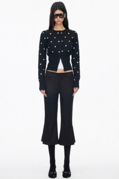 Vintage Polka Dot Base Knit Cardigan