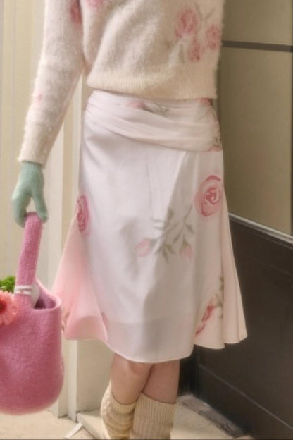 Milky Way Wool Sweater & Skirt Set-Up