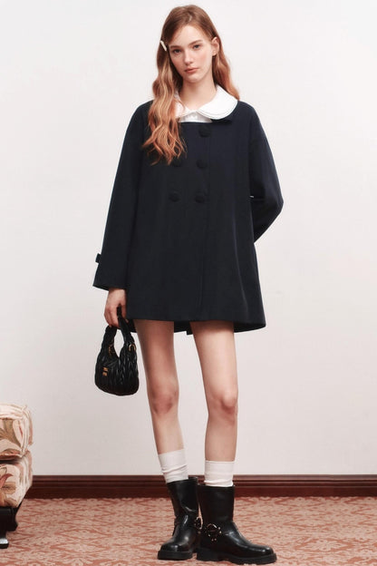 Square Bow Cape Coat