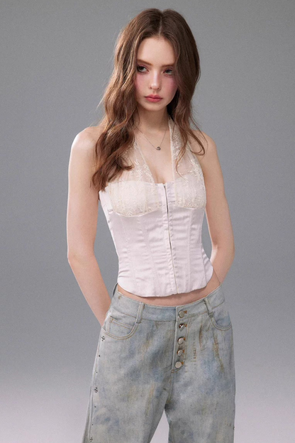 Halter Neck Fishbone Top