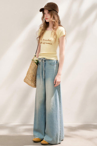 Embroidered Knit Tee