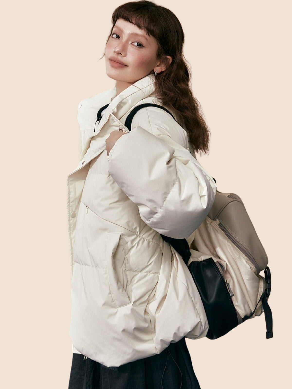 Long-sleeved Loose Down Jacket