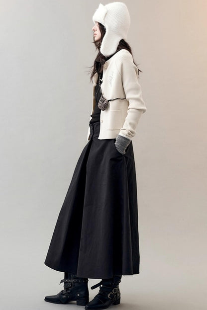 Chic Overlapping Waist Deconstructed Skirt