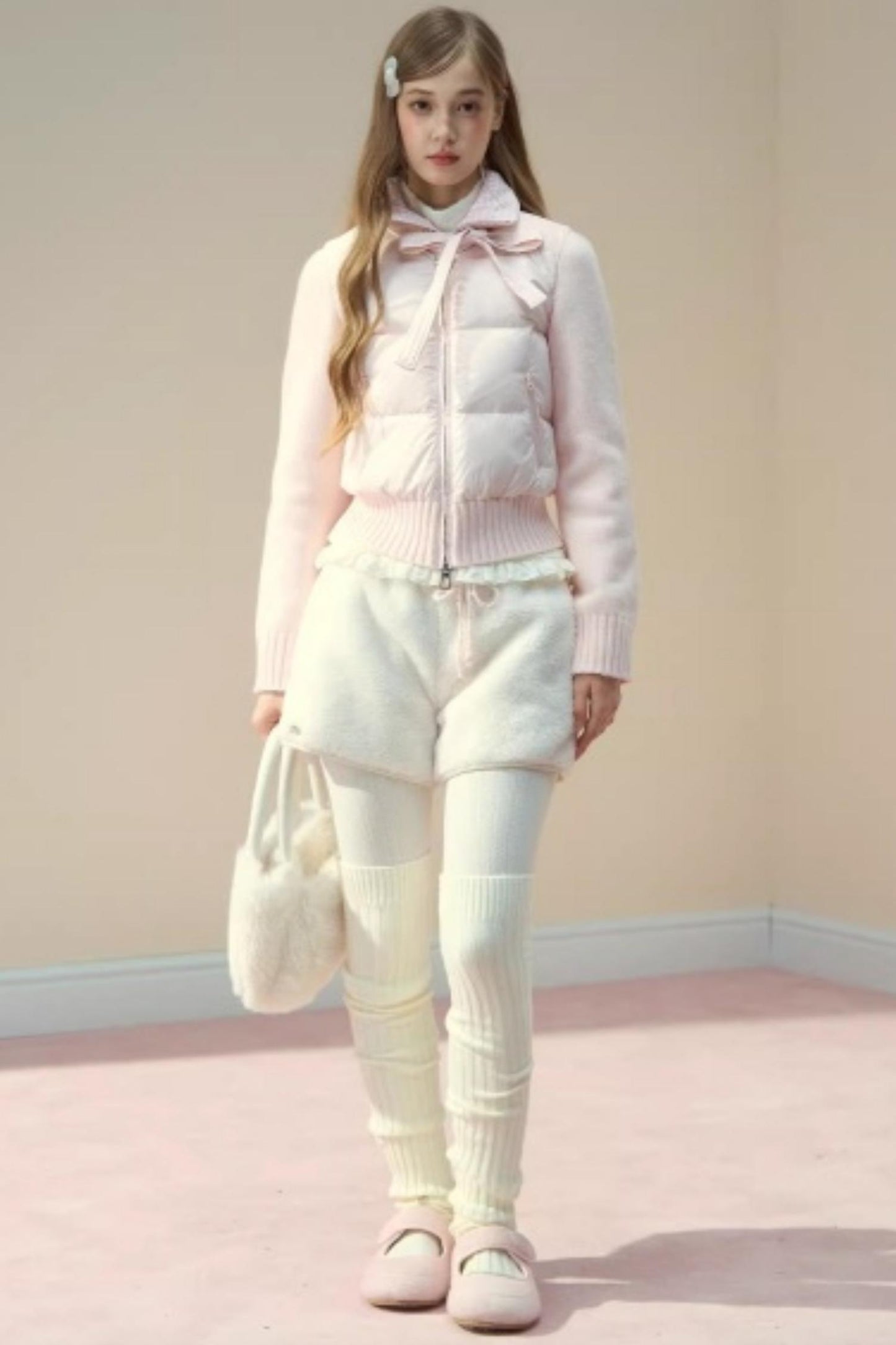 Fur Suede Versatile Lambwool Shorts