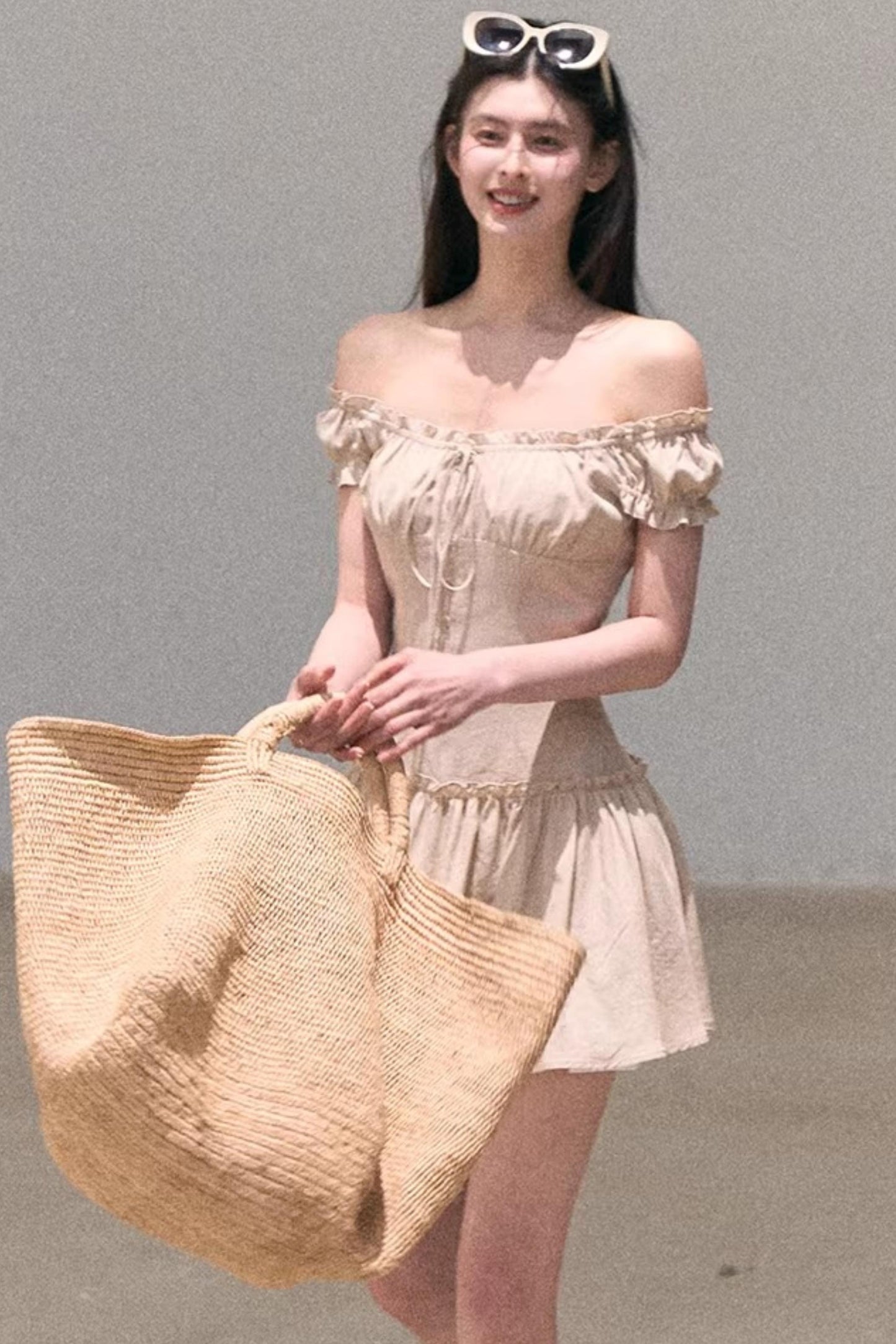 Fog in the Forest Linen Dress