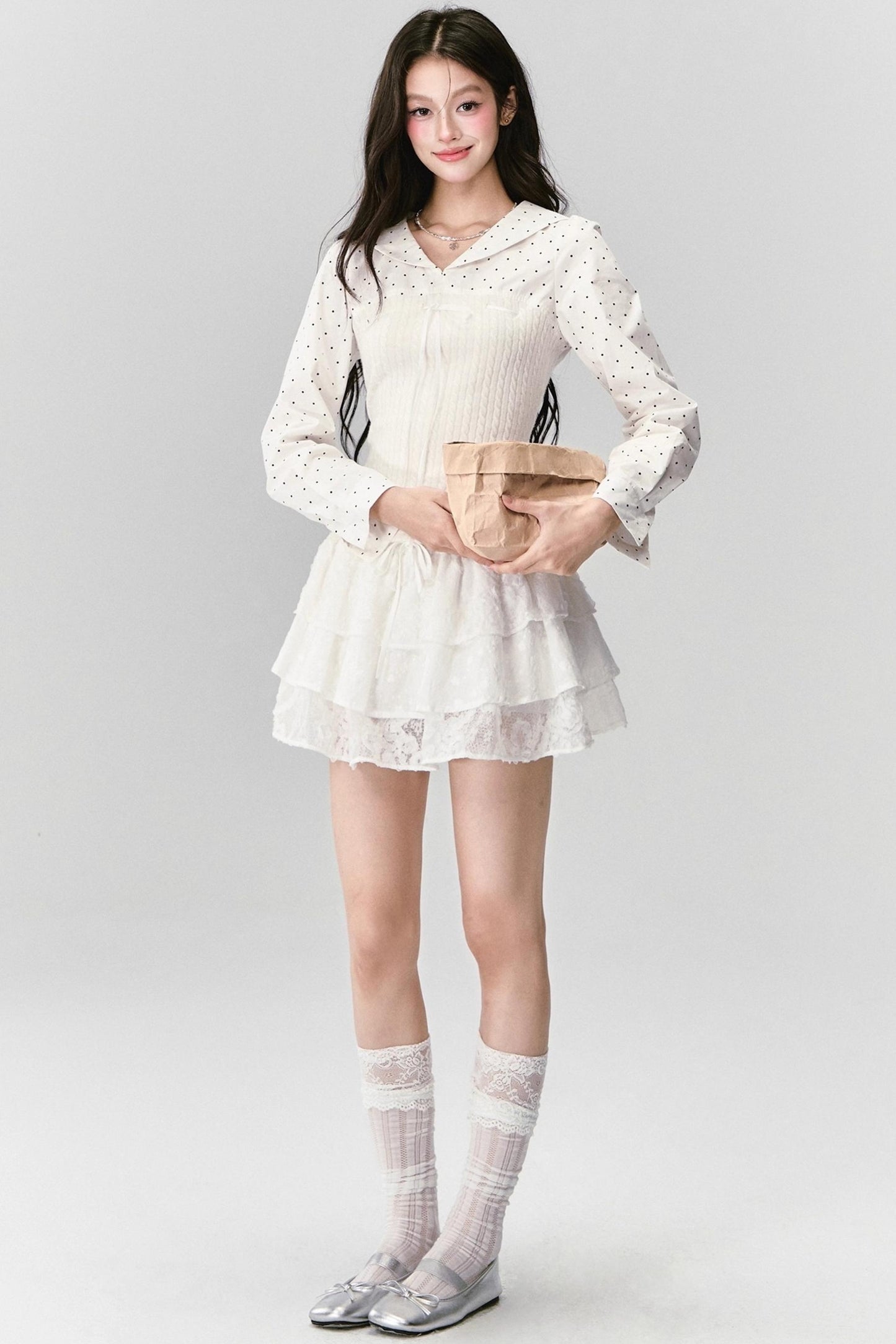 Patchwork Knit Shirt