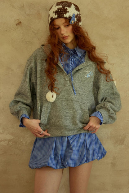 Plaid Mini Skirt Top With pants Set-Up