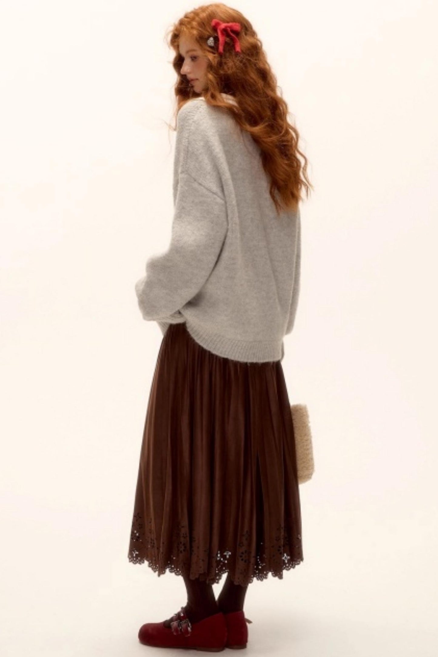 Jacquard Embroidered Wool Sweater