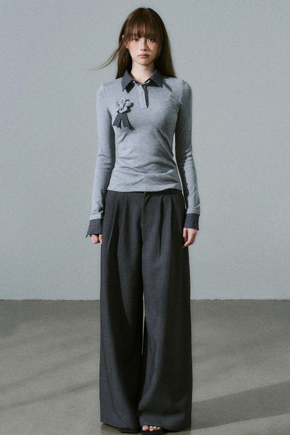 Tencel Wool Wide-Leg Pants