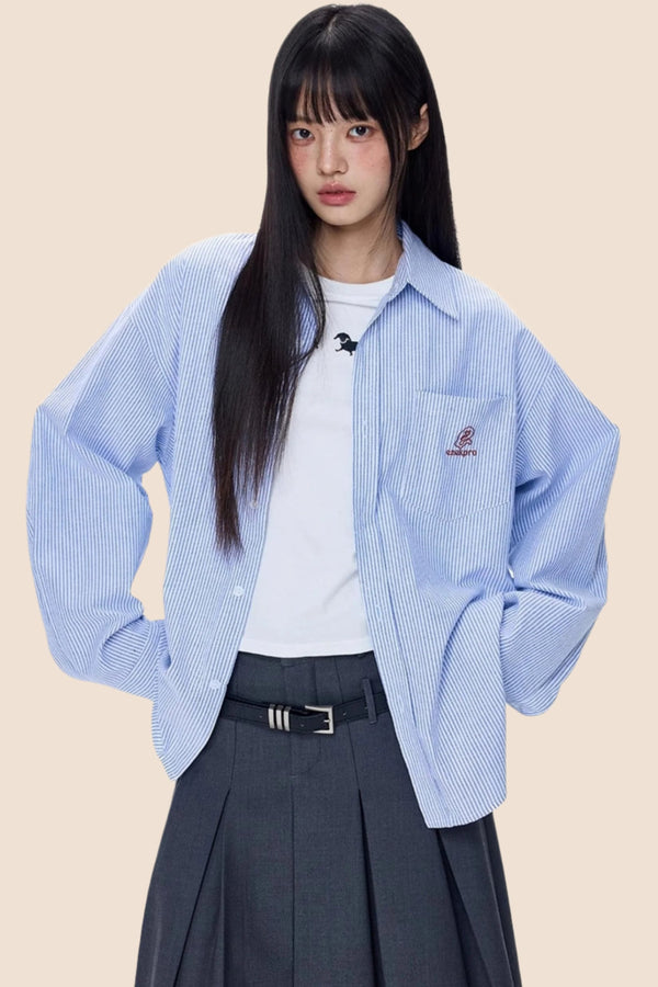 American Summer Stripe Shirt Top