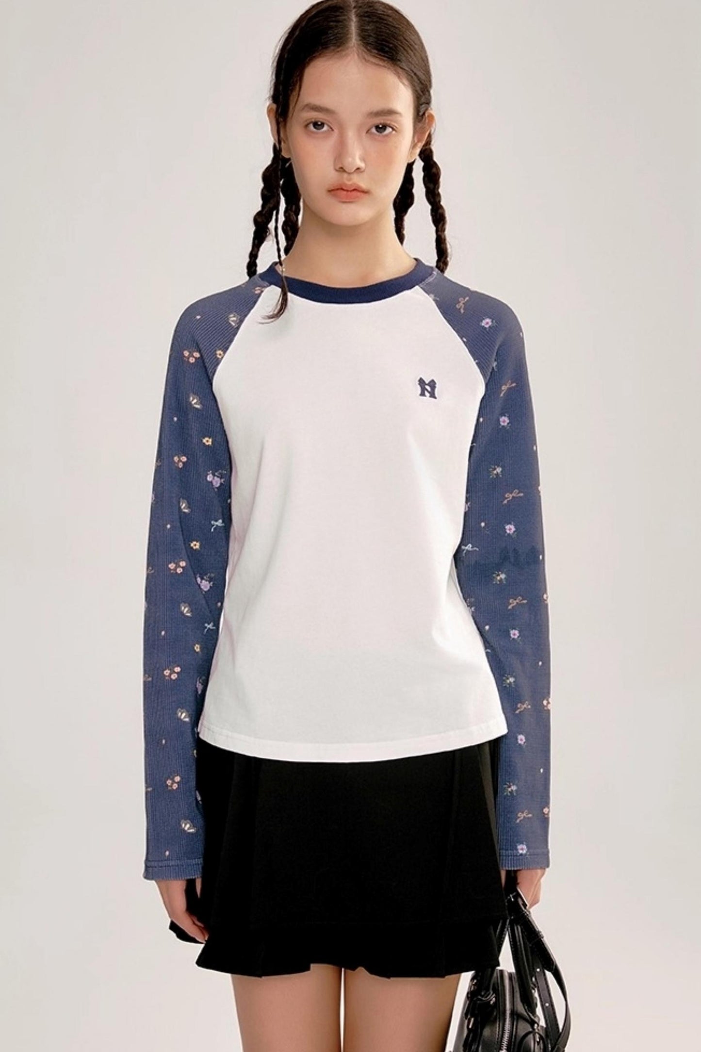 Floral Raglan Sleeve T-Shirt