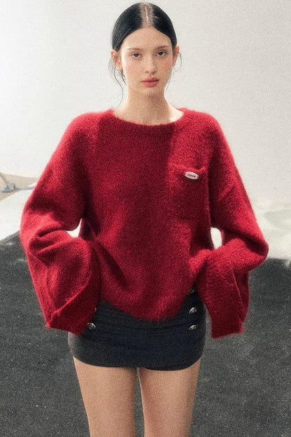 Woolen A-Line Skirt Pants