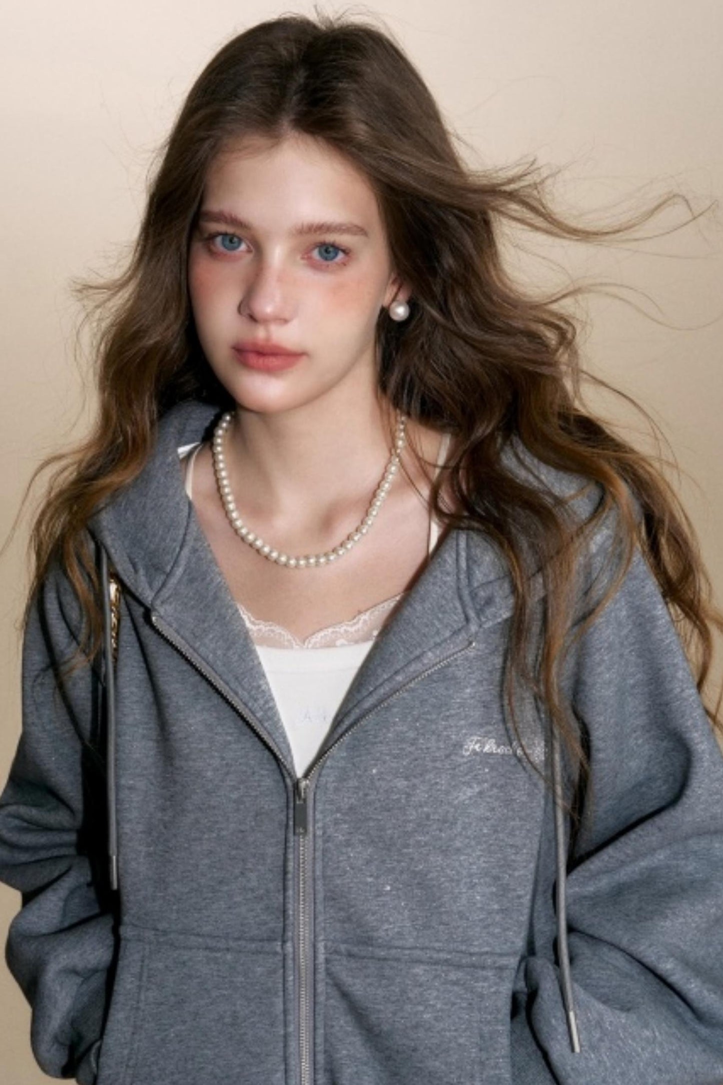 Fine Glitter Hooded Jacket