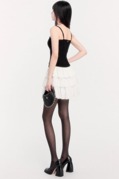 Retro Tweed Waist Jacket Dress Set-Up