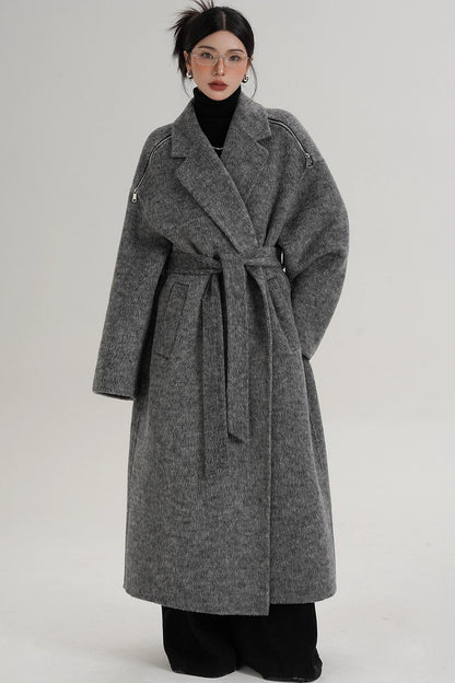 Elegant Shoulder Wool Coat