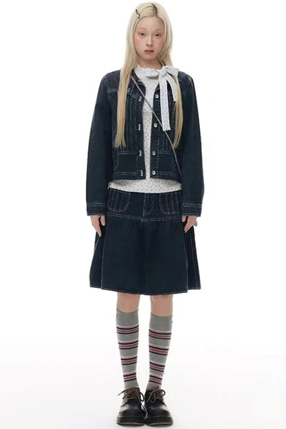 Tie-Neck Slim-Fit Blouse