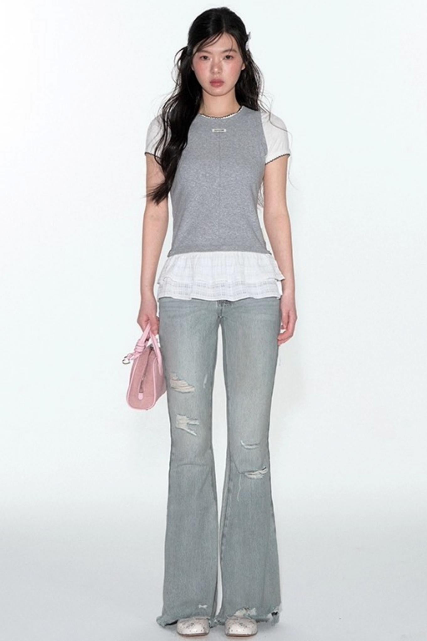 Detachable Lace Stitched Tank Top