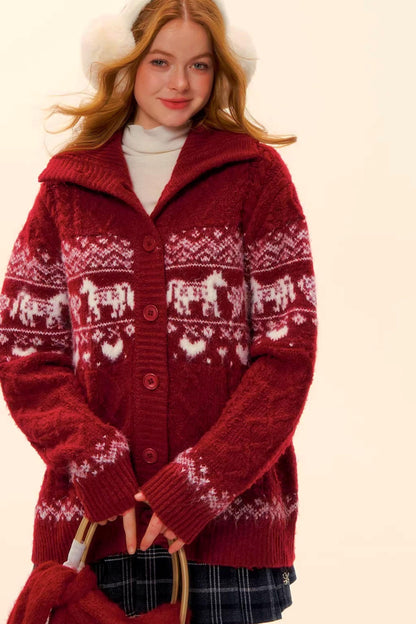 Fair Isle Wool Cardigan