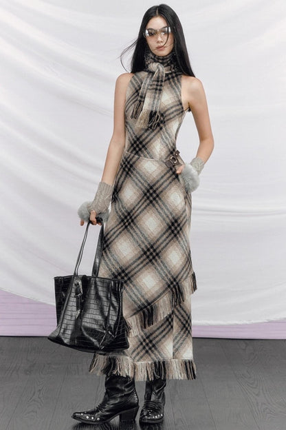 Plaid Woolen Suit Set-Up