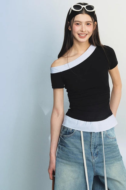 Slant Shoulder Tee