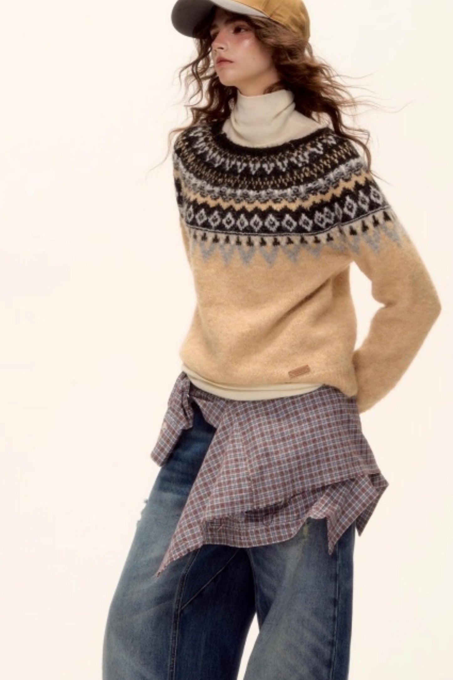 Wool Blend Fair Isle Sweater