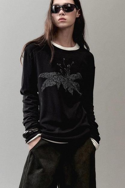 Floating Floral Crewneck Top