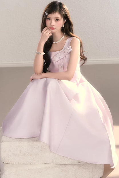 French Satin Bow Dress