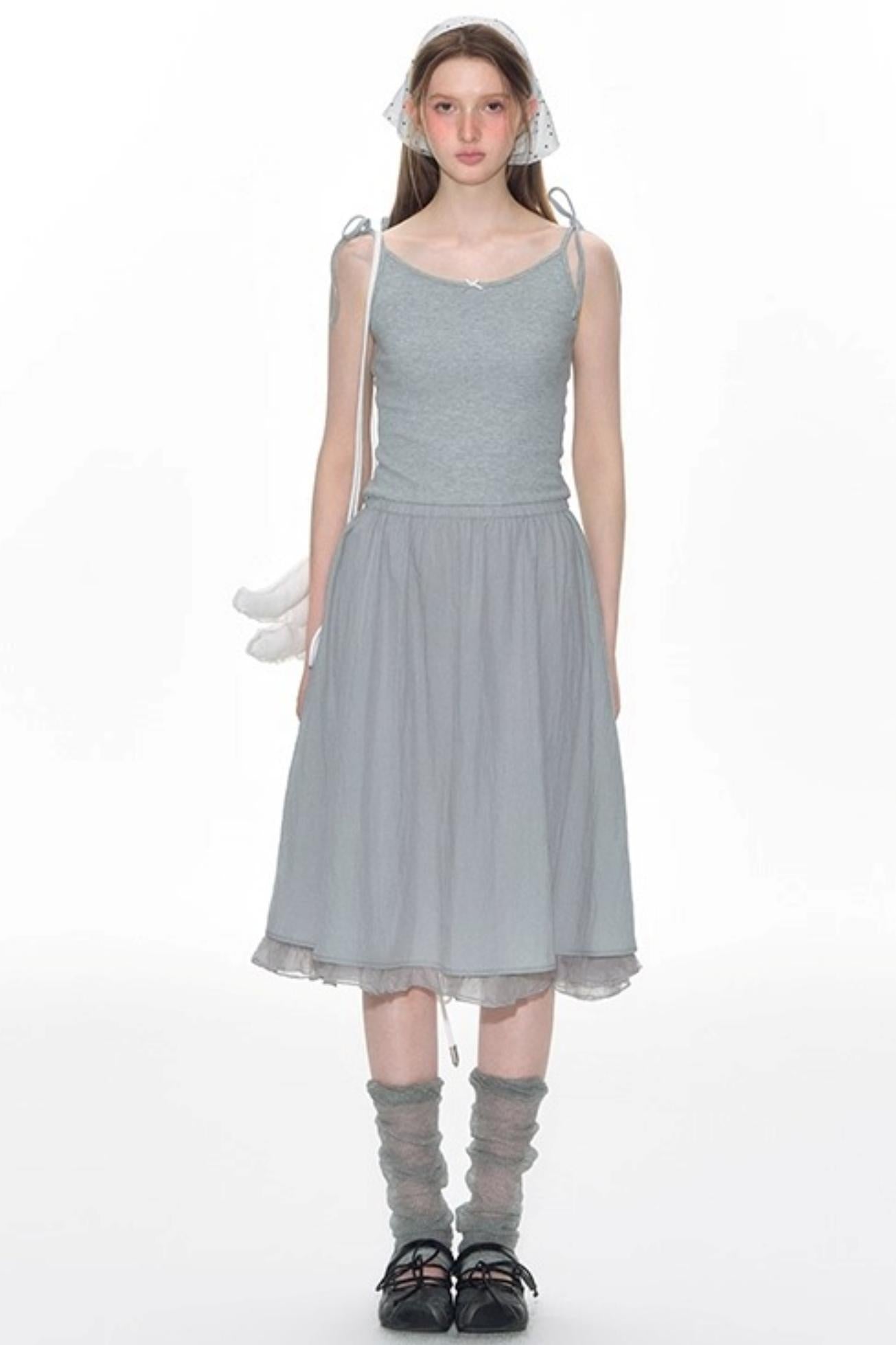 Nap Lace Panel Slip Dress