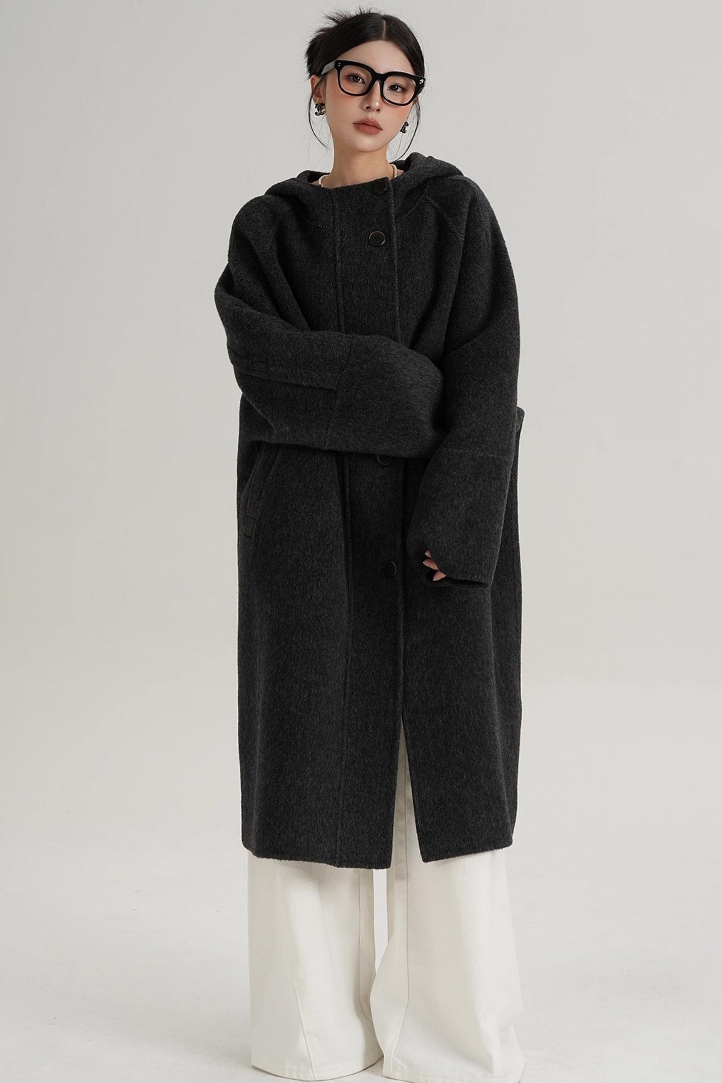 Temperament Long Wool Jacket