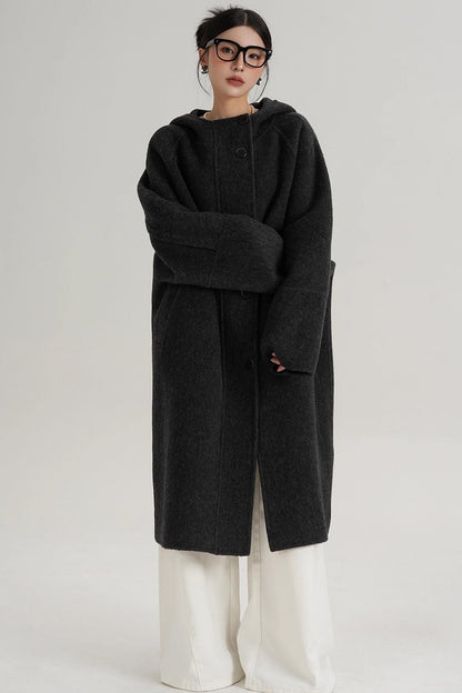 Temperament Long Wool Jacket