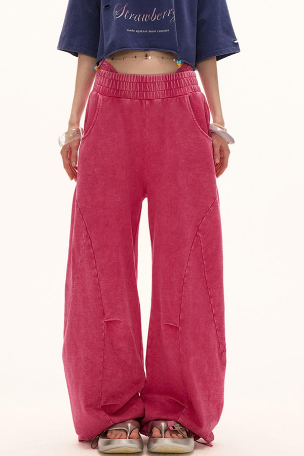 Luxe Loose-Leg Sports Pants